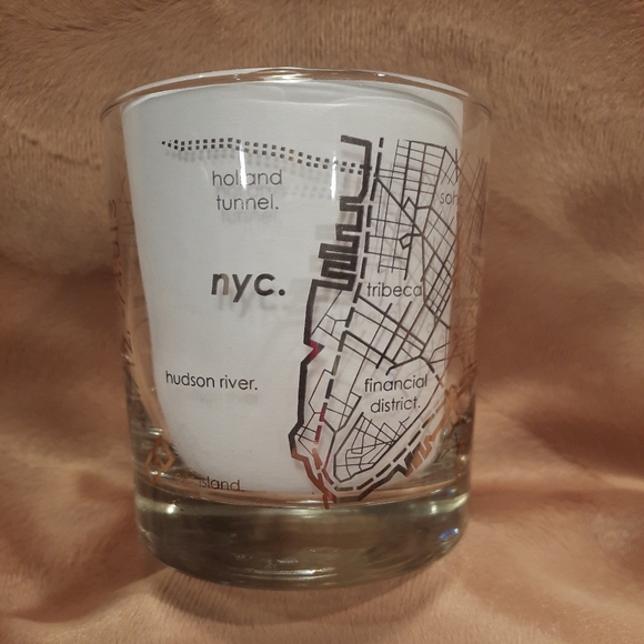 New York City Map Rocks Glass ~ Uncommon Green - Picture 7 of 8